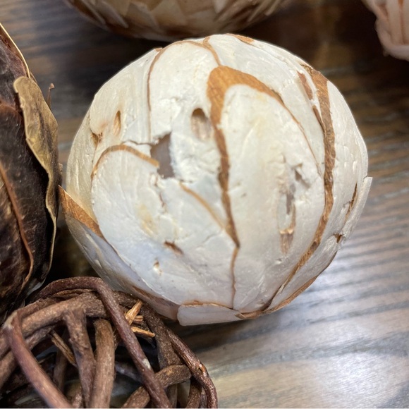 Mixed Material Decorative Bowl / Vase Fillers, Set of Eight - Picture 5 of 10